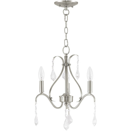 Three Light Dimmable Chandelier With Shades
