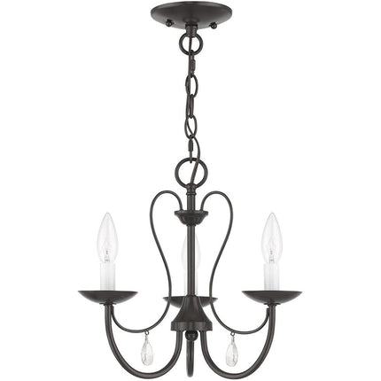 Three Light Dimmable Chandelier With Shades