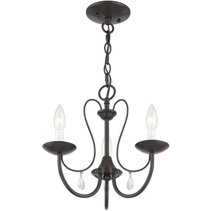 Three Light Dimmable Chandelier With Shades