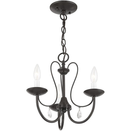 Three Light Dimmable Chandelier With Shades