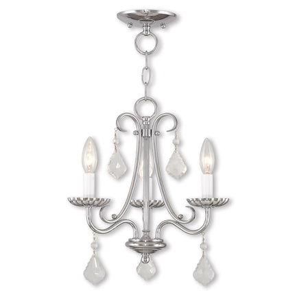 Three Light Dimmable Chandelier With Shades