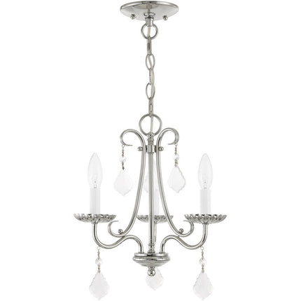 Three Light Dimmable Chandelier With Shades