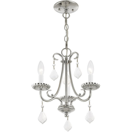 Three Light Dimmable Chandelier With Shades