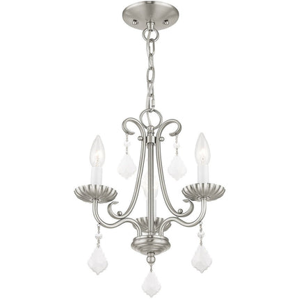 Three Light Dimmable Chandelier With Shades