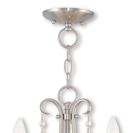 Three Light Dimmable Chandelier With Shades