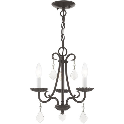 Three Light Dimmable Chandelier With Shades