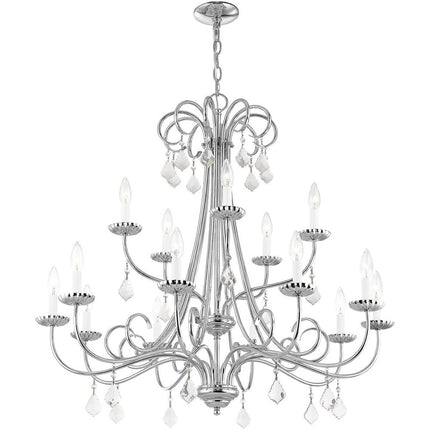 Multi Light Dimmable Chandelier With Shades