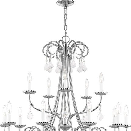 Multi Light Dimmable Chandelier With Shades