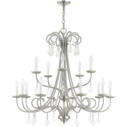 Multi Light Dimmable Chandelier With Shades
