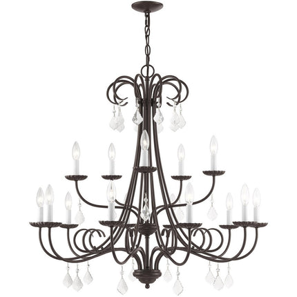 Multi Light Dimmable Chandelier With Shades