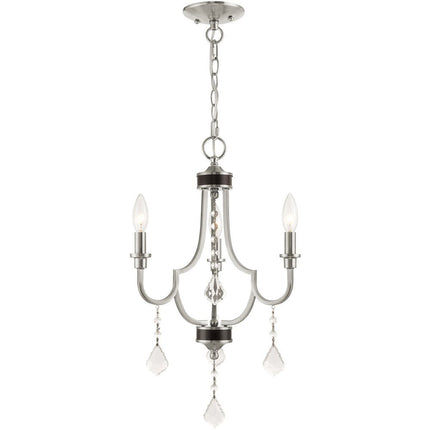 Three Light Dimmable Chandelier With Shades
