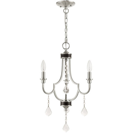 Three Light Dimmable Chandelier With Shades