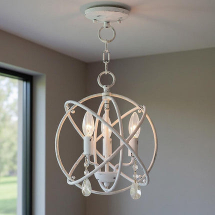 Three Light Dimmable Chandelier With Shades