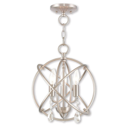 Three Light Dimmable Chandelier With Shades