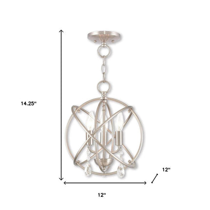 Three Light Dimmable Chandelier With Shades
