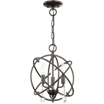 Three Light Dimmable Chandelier With Shades