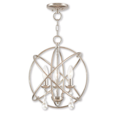 Three Light Dimmable Chandelier With Shades