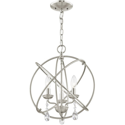 Three Light Dimmable Chandelier With Shades