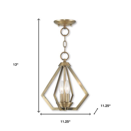 Two Light Dimmable Chandelier With Shades