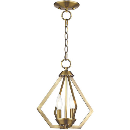 Two Light Dimmable Chandelier With Shades