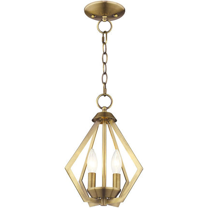 Two Light Dimmable Chandelier With Shades