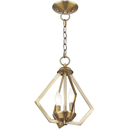 Two Light Dimmable Chandelier With Shades
