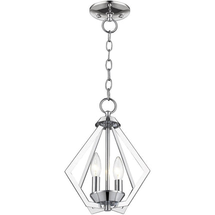 Two Light Dimmable Chandelier With Shades