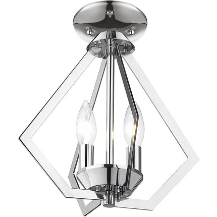 Two Light Dimmable Chandelier With Shades