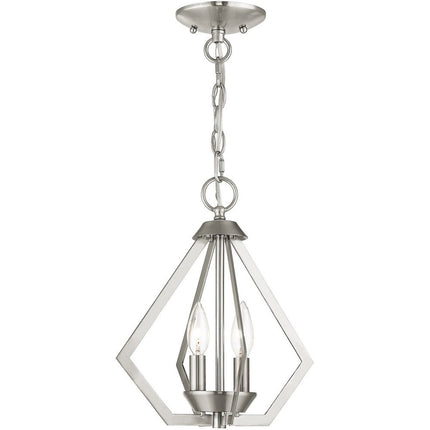 Two Light Dimmable Chandelier With Shades