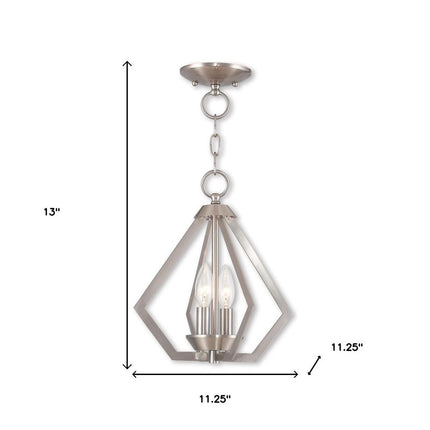 Two Light Dimmable Chandelier With Shades