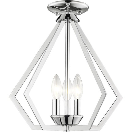 Three Light Dimmable Chandelier With Shades