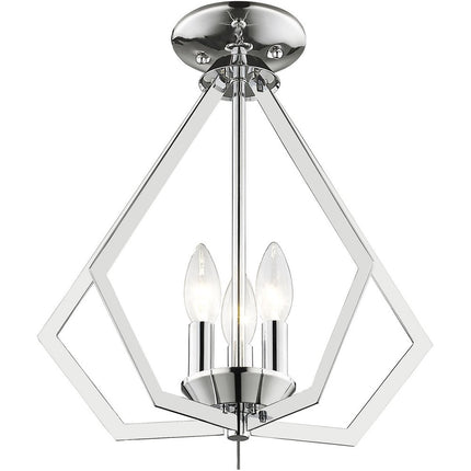 Three Light Dimmable Chandelier With Shades