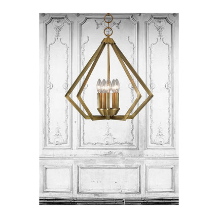 Five Light Dimmable Chandelier With Shades