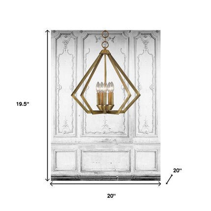 Five Light Dimmable Chandelier With Shades