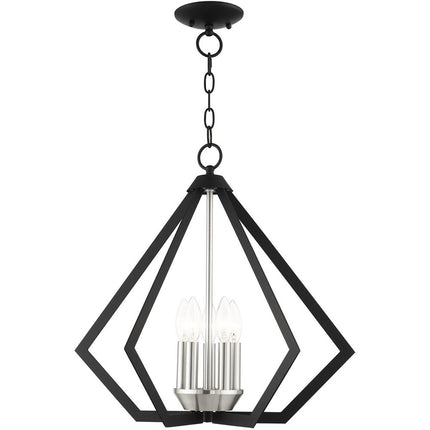 Five Light Dimmable Chandelier With Shades