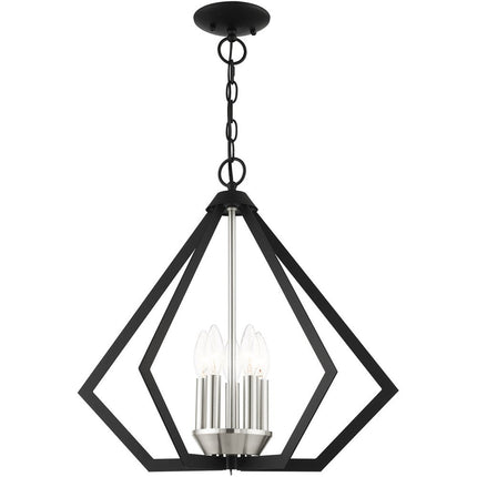 Five Light Dimmable Chandelier With Shades