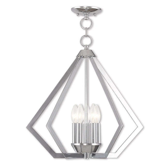 Five Light Dimmable Chandelier With Shades
