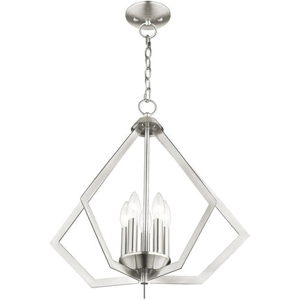 Five Light Dimmable Chandelier With Shades
