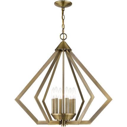 Six Light Dimmable Chandelier With Shades