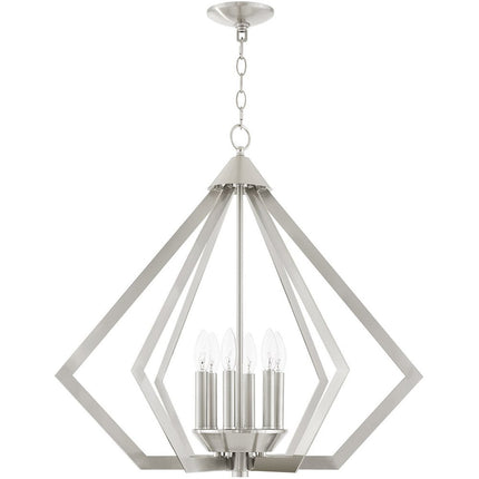 Six Light Dimmable Chandelier With Shades