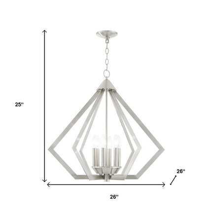 Six Light Dimmable Chandelier With Shades