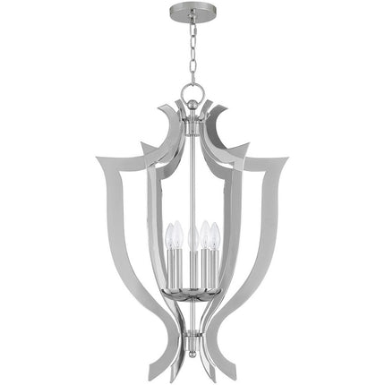 Five Light Dimmable Chandelier With Shades