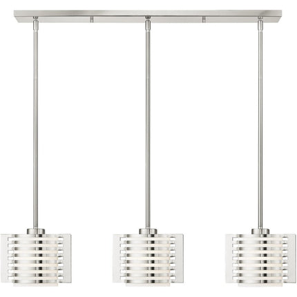 Three Light Dimmable Chandelier With Shades