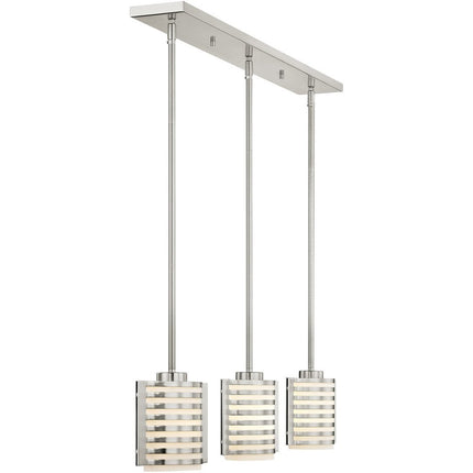 Three Light Dimmable Chandelier With Shades