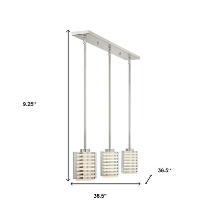 Three Light Dimmable Chandelier With Shades