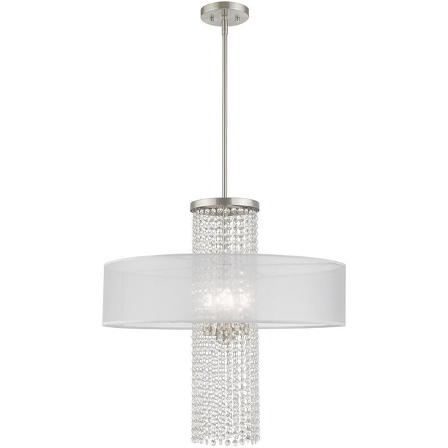 Four Light Dimmable Chandelier With Shades