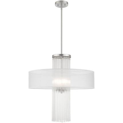 Four Light Dimmable Chandelier With Shades