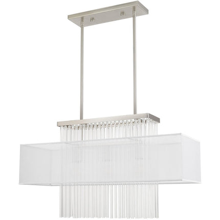 Three Light Dimmable Chandelier With Shades