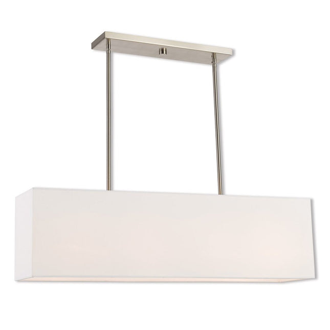 Four Light Dimmable Chandelier With Shades