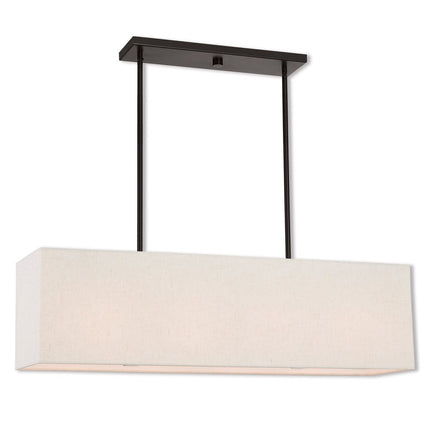Four Light Dimmable Chandelier With Shades
